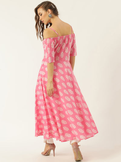 Pink Printed Kurta