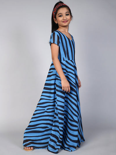 Blue Striped Dress