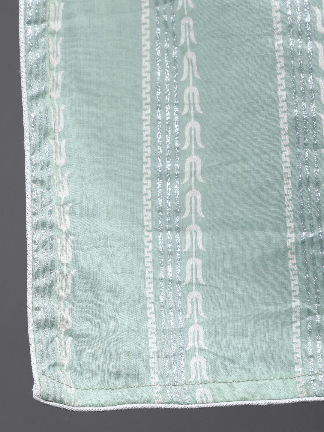 Pastel Green Khari Print Lehenga Choli With Dupatta
