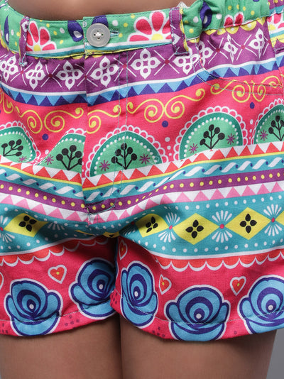 Multicolor Printed Shorts