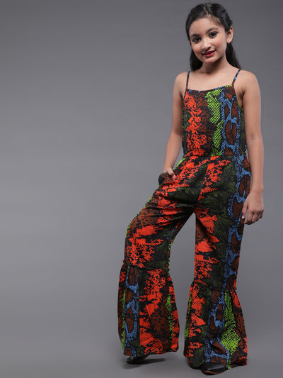 Multicolor Snake Print Jumpsuit