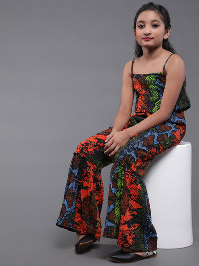 Multicolor Snake Print Jumpsuit