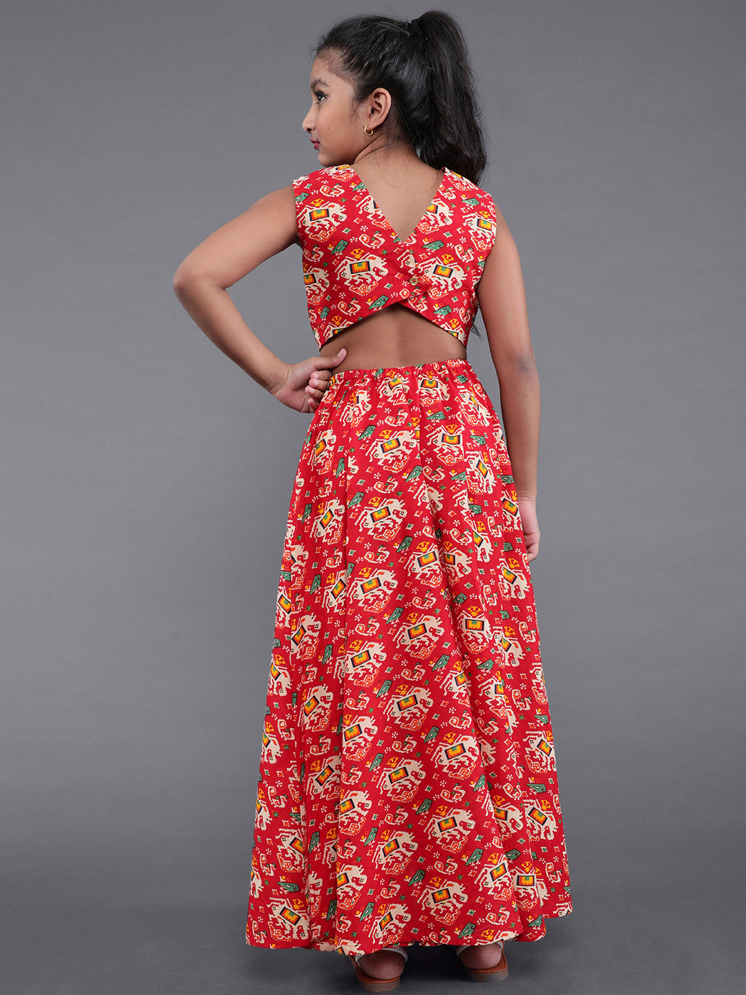 Red Printed Dress