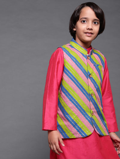 Multicolor Striped Nehru Jacket
