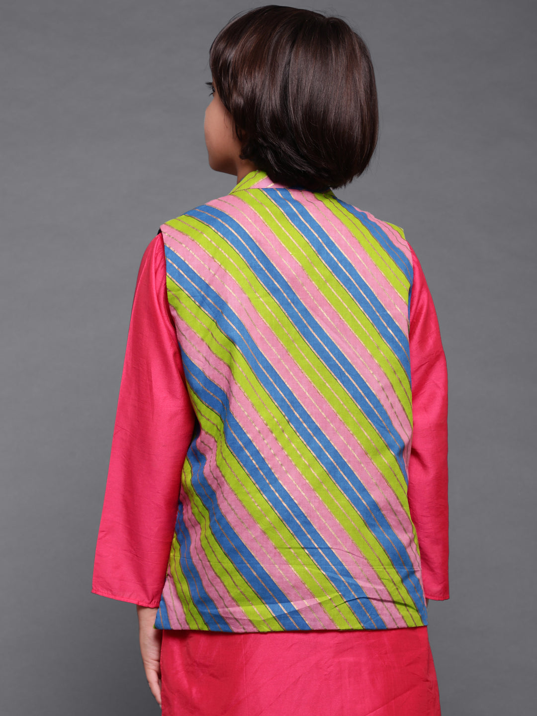Multicolor Striped Nehru Jacket