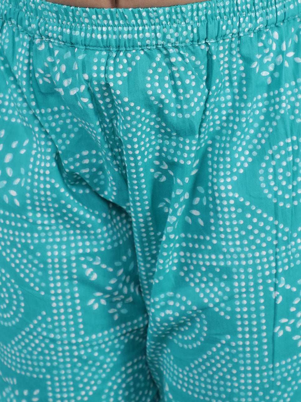 Blue Bandhani Print Sibling Combo