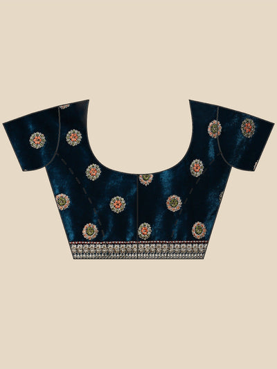 Royal Blue Embroidered Lehenga Choli With Dupatta
