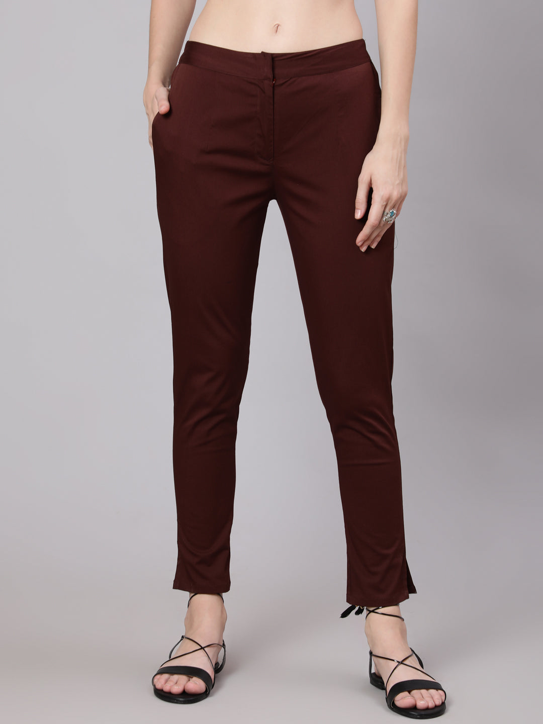 Brown Slim Fit Pant