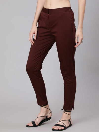 Brown Slim Fit Pant