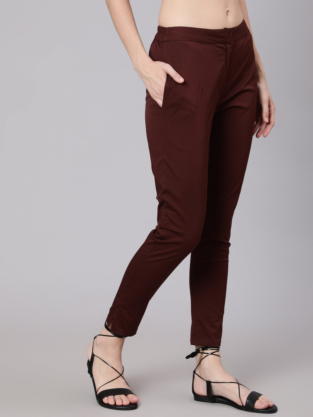 Brown Slim Fit Pant