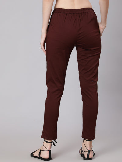 Brown Slim Fit Pant