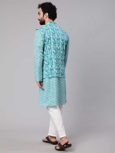 Blue Printed Couple Combo