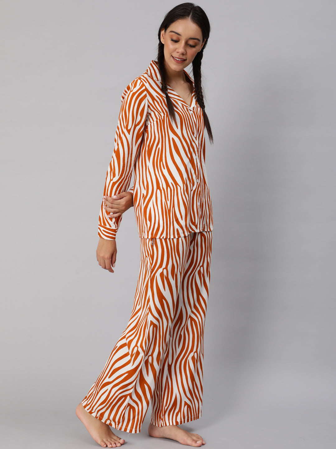 Orange Animal Printed Co ord Set