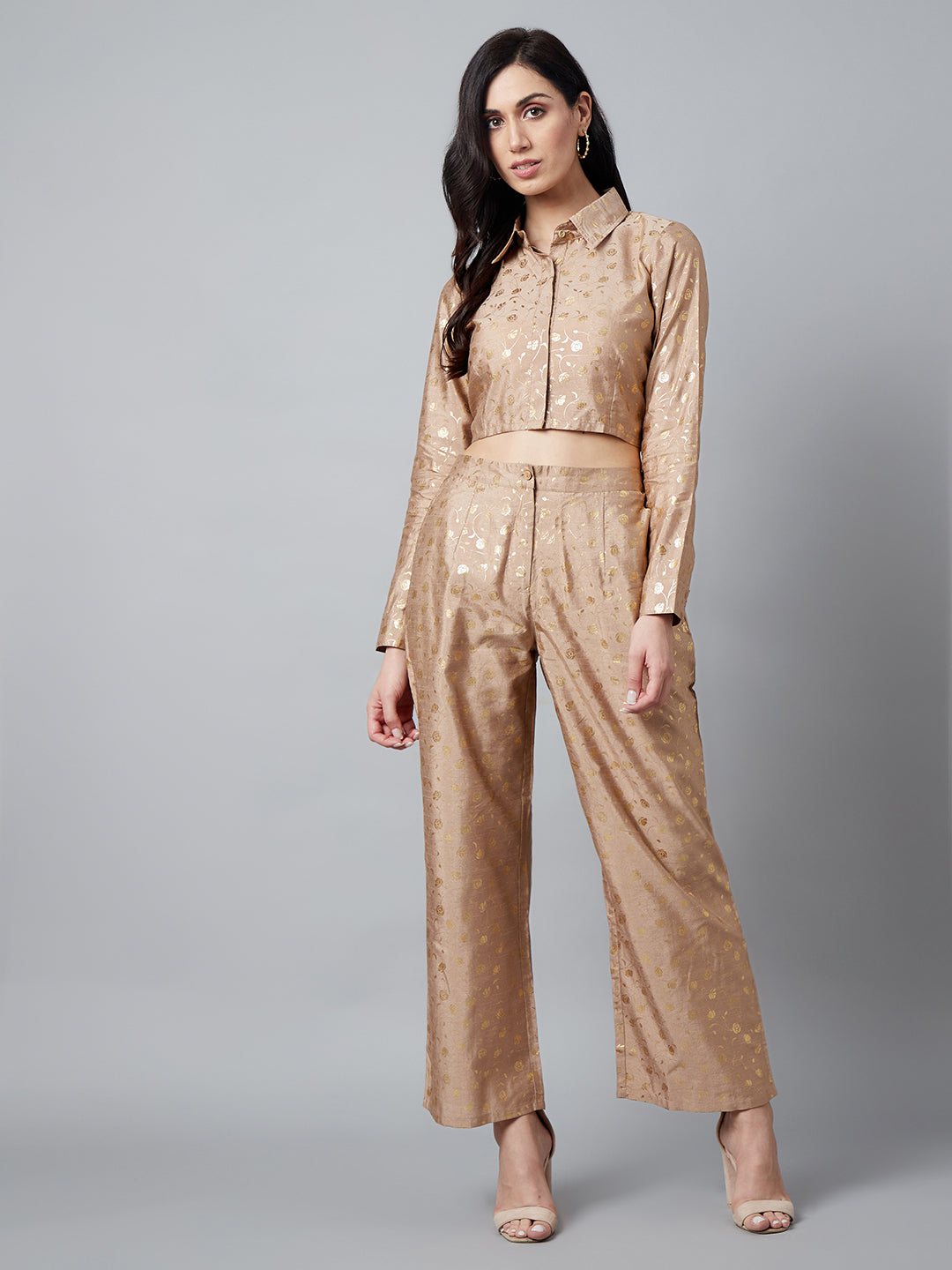 Gold Foil Printed Co Ord Set