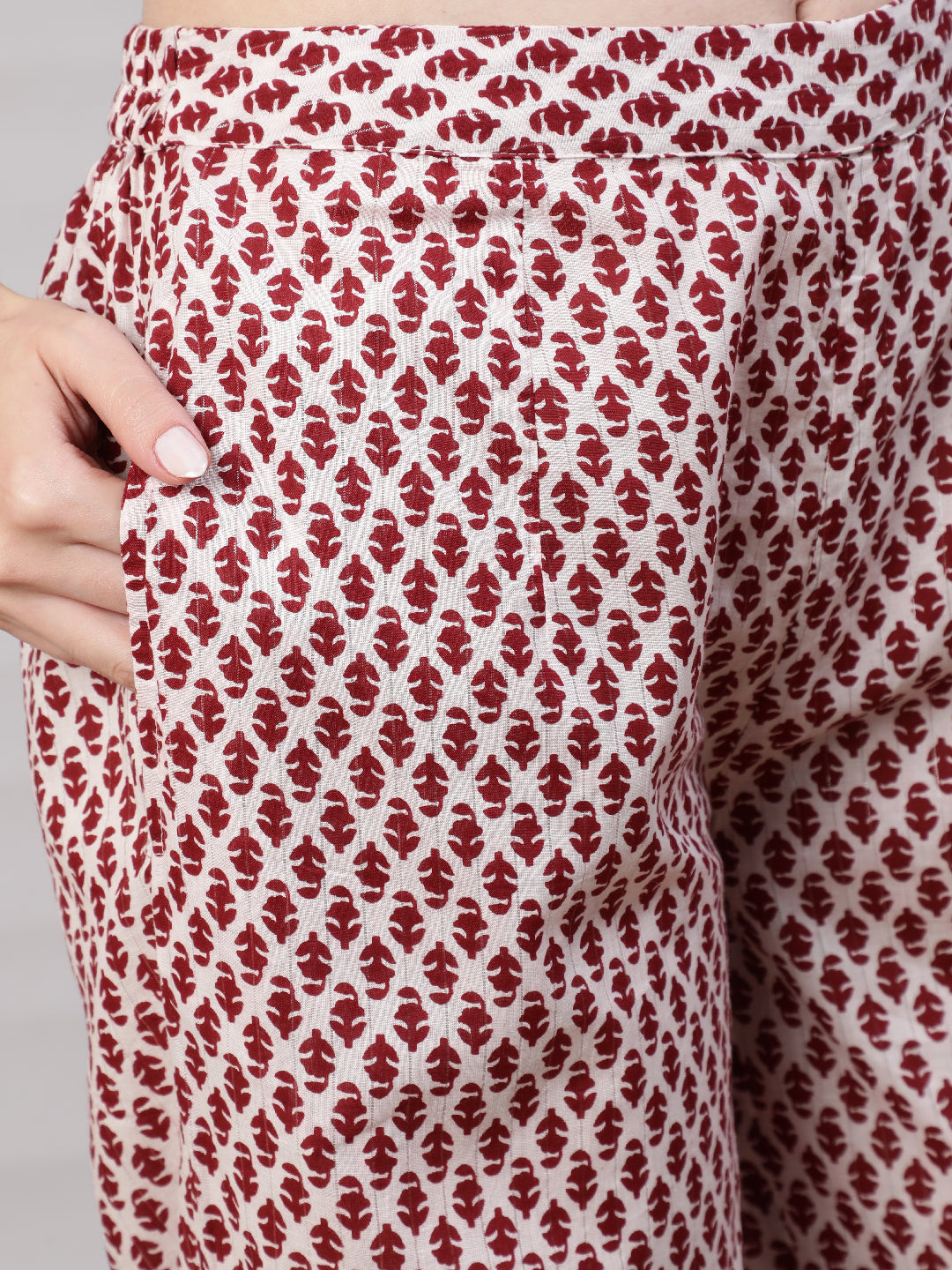 Maroon Floral Print Couple Combo