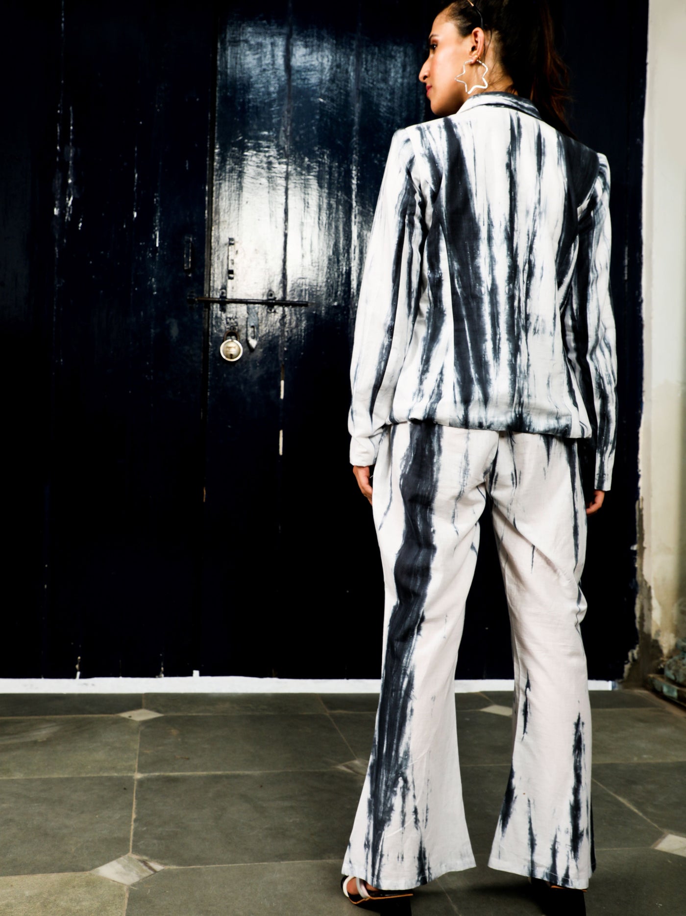 White & Black Tie-Dye Couple Combo