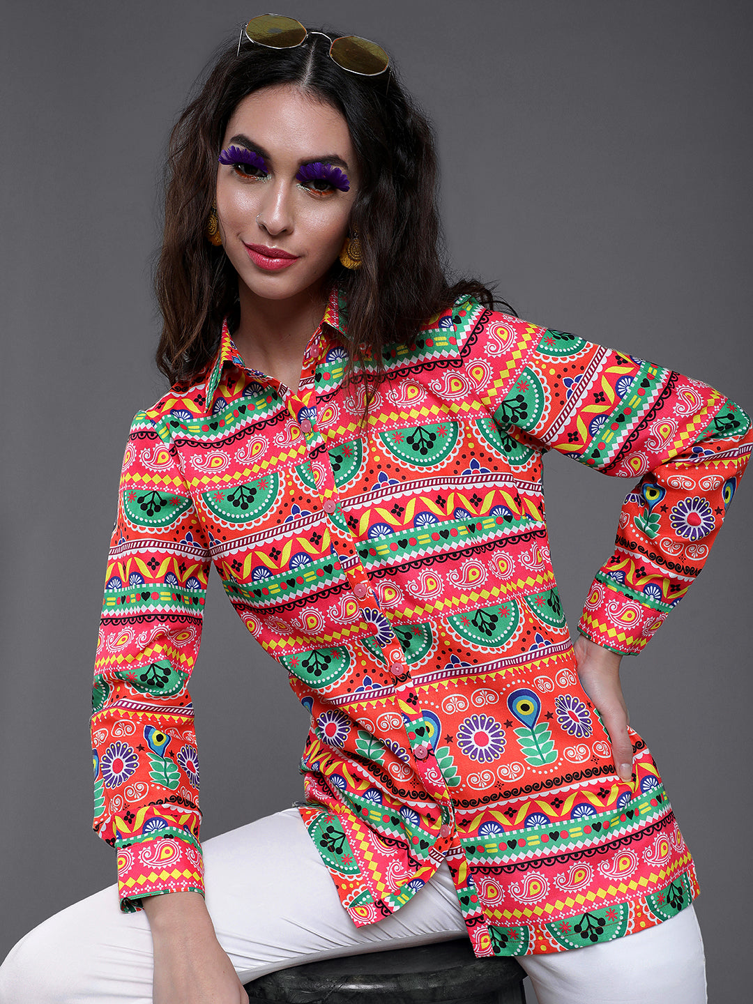 Multicolor Floral Print Shirt