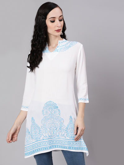 White Hand Block Print Tunic