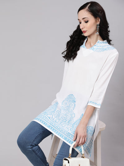 White Hand Block Print Tunic