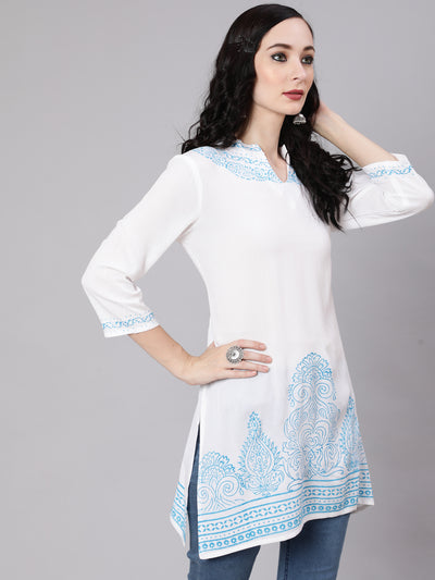 White Hand Block Print Tunic