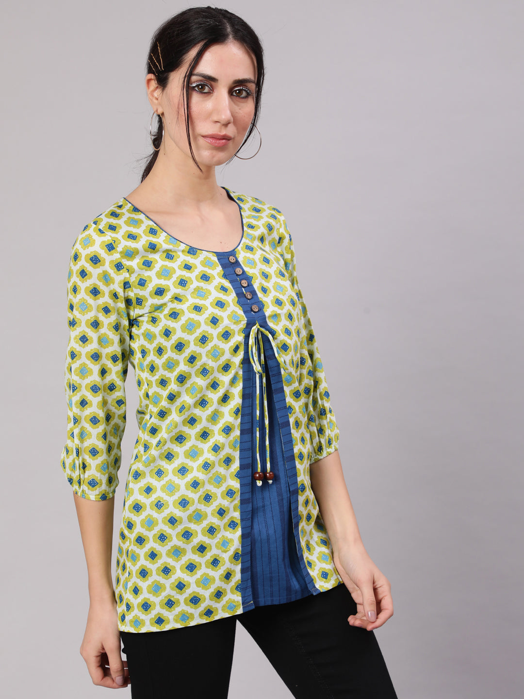 Green Printed Tunic