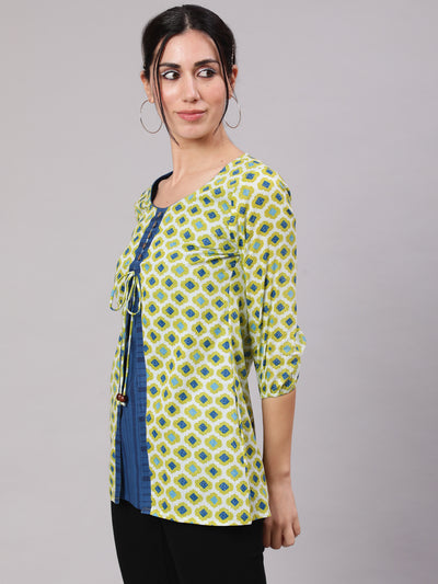 Green Printed Tunic