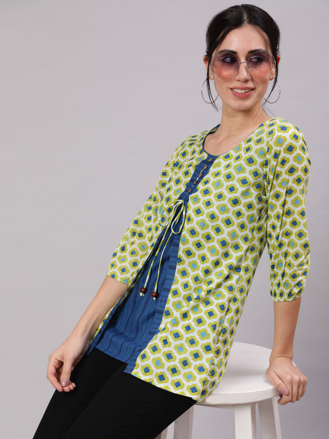 Green Printed Tunic