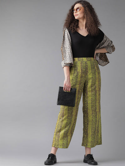 Yellow Snake Print Palazzo