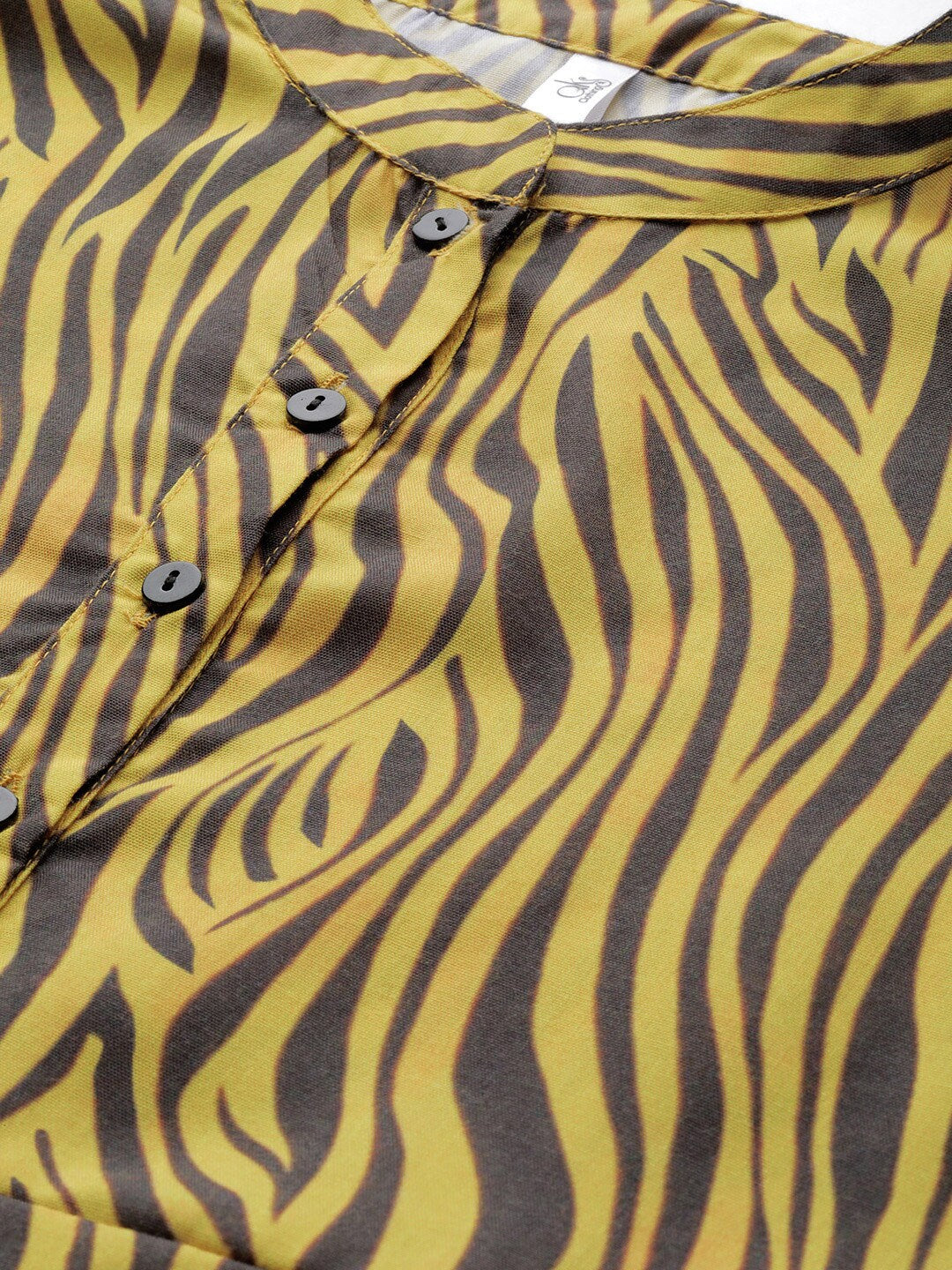 Yellow Zebra Print Dress